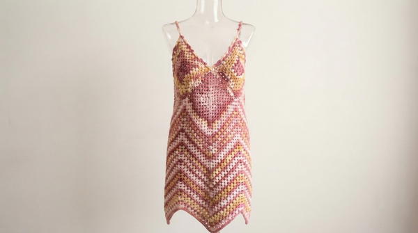 Crochet Granny Square Maxi Dress