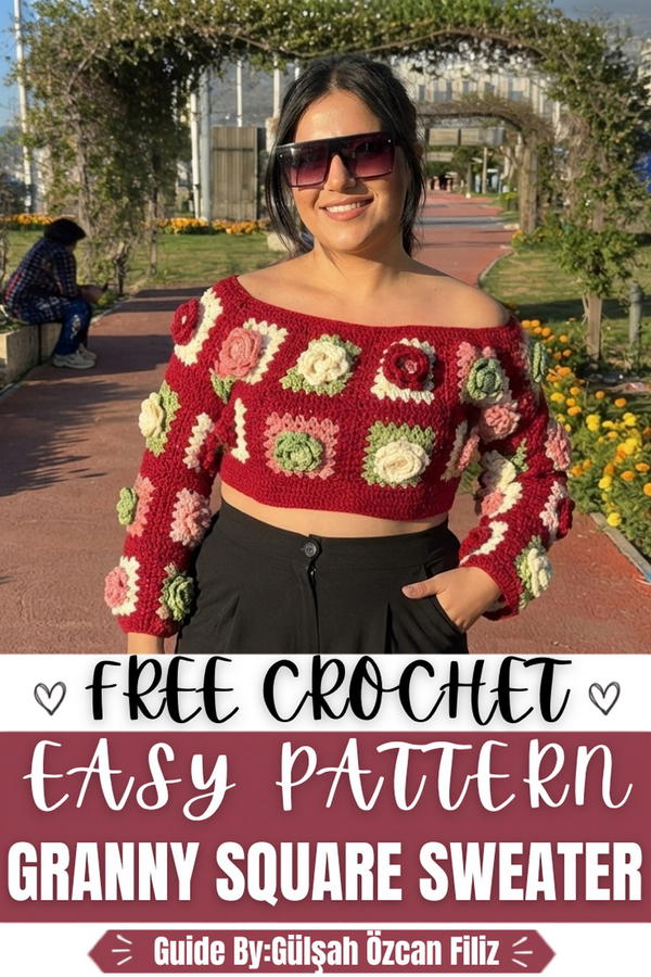 Crochet Granny Square Sweater