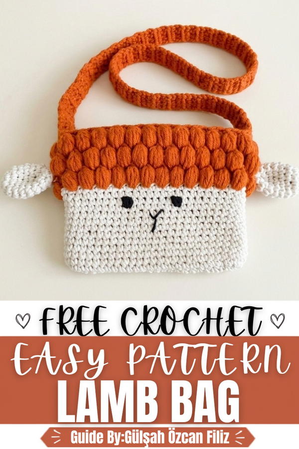 Crochet Lamb Bag Tutorial Pattern