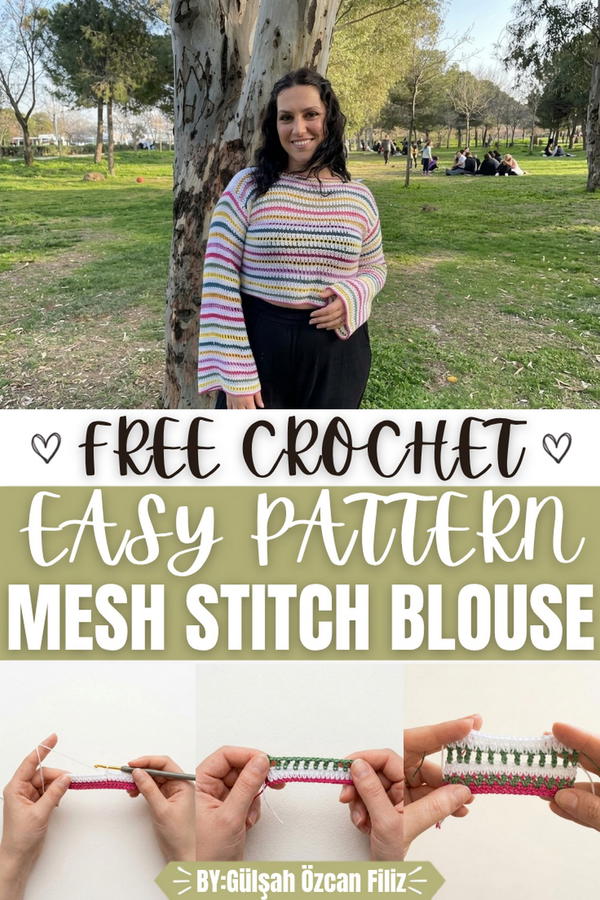 Crochet Mesh Stitch Blouse Pattern
