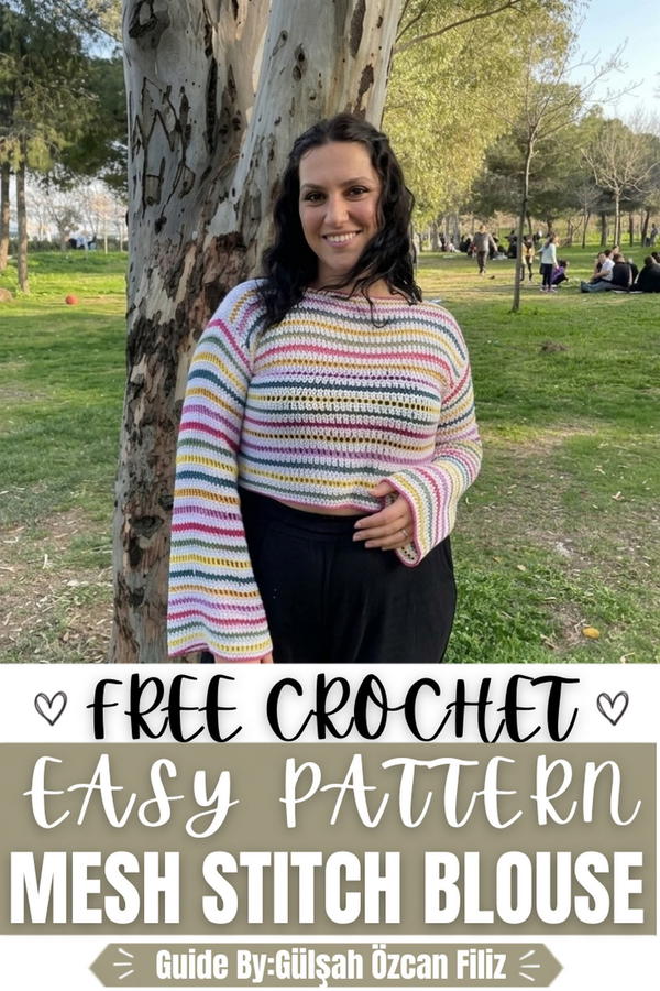 Crochet Mesh Stitch Blouse Pattern