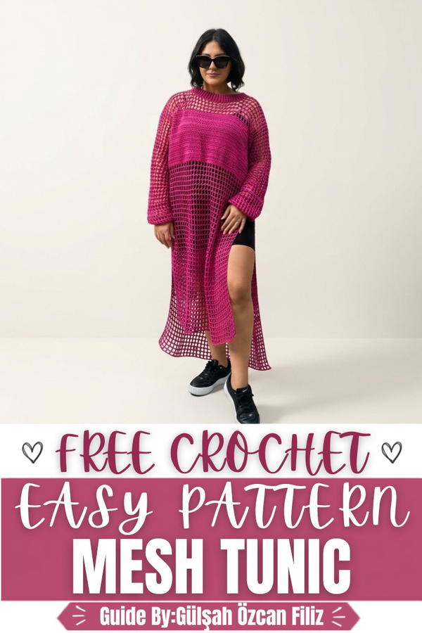 Crochet Oversized Mesh Tunic Tutorial