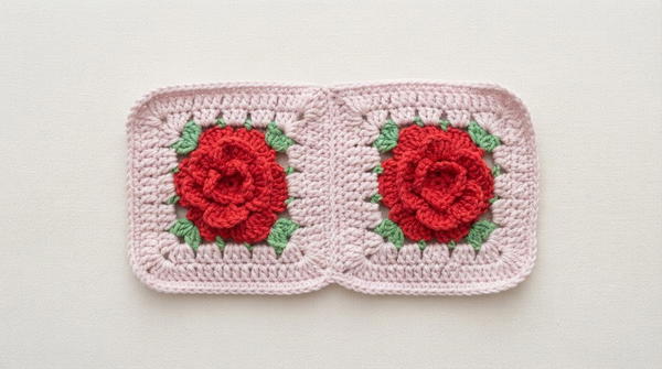 Crochet Rose Motif Cardigan