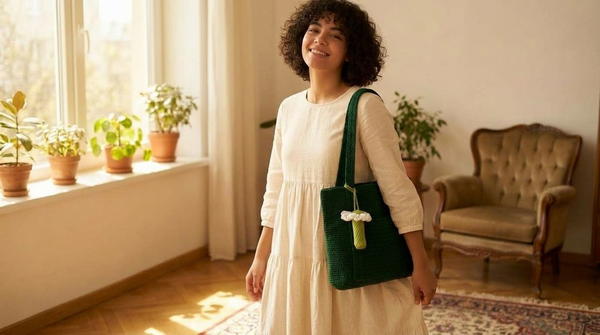 Crochet Tote Bag for College