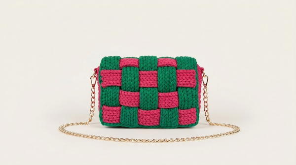 Easy Crochet Checkered Bag Pattern