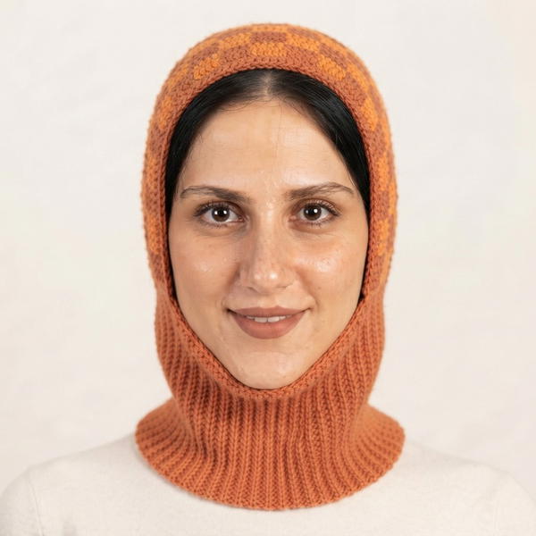Easy Crochet Checkered Balaclava