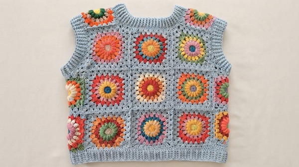 Easy Crochet Granny Square Sweater Pattern
