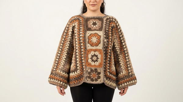 Easy Crochet Hexagon Sweater