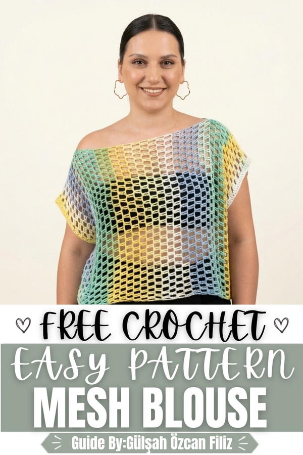 Easy Crochet Mesh Blouse