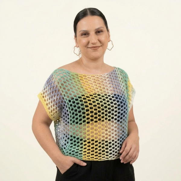 Easy Crochet Mesh Blouse