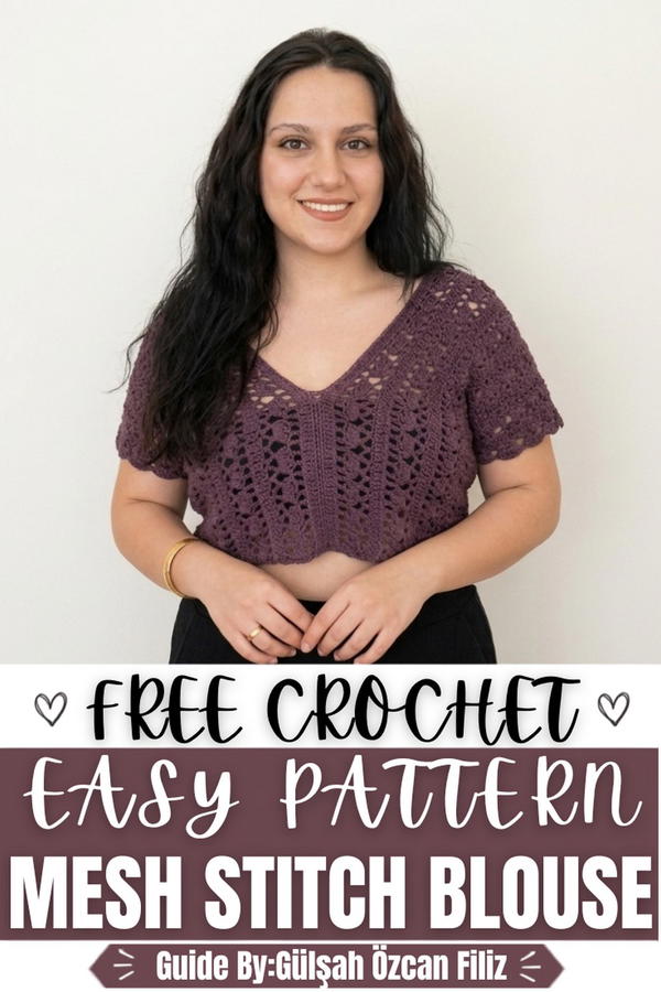 Easy Crochet Mesh Stitch Blouse Pattern