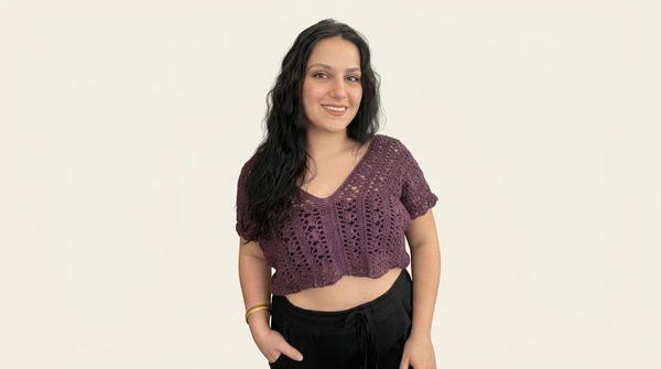 Easy Crochet Mesh Stitch Blouse Pattern
