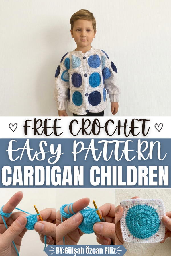 HOW TO CROCHET A CARDIGAN FOR CHILDREN