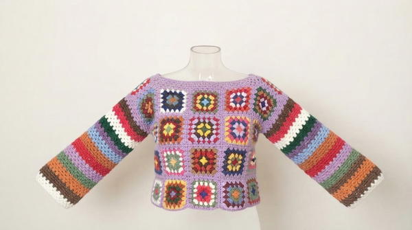 HOW TO CROCHET GRANNY SQUARE SWEATER