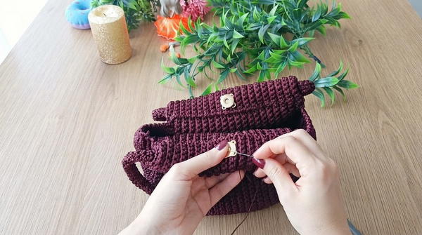How To Crochet A Bag BASE Step By Step 7