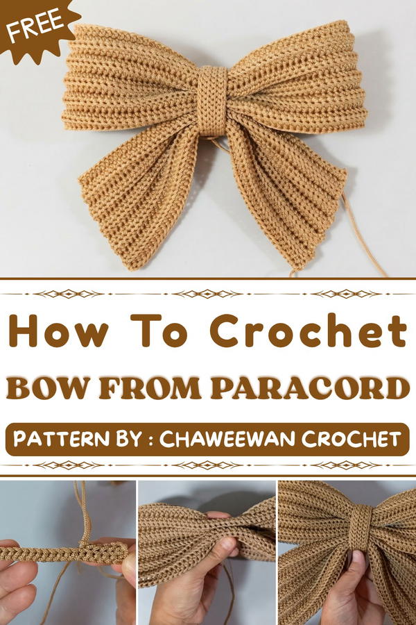 How To Crochet A Cute Bow Bag Using Parachute Cord 1