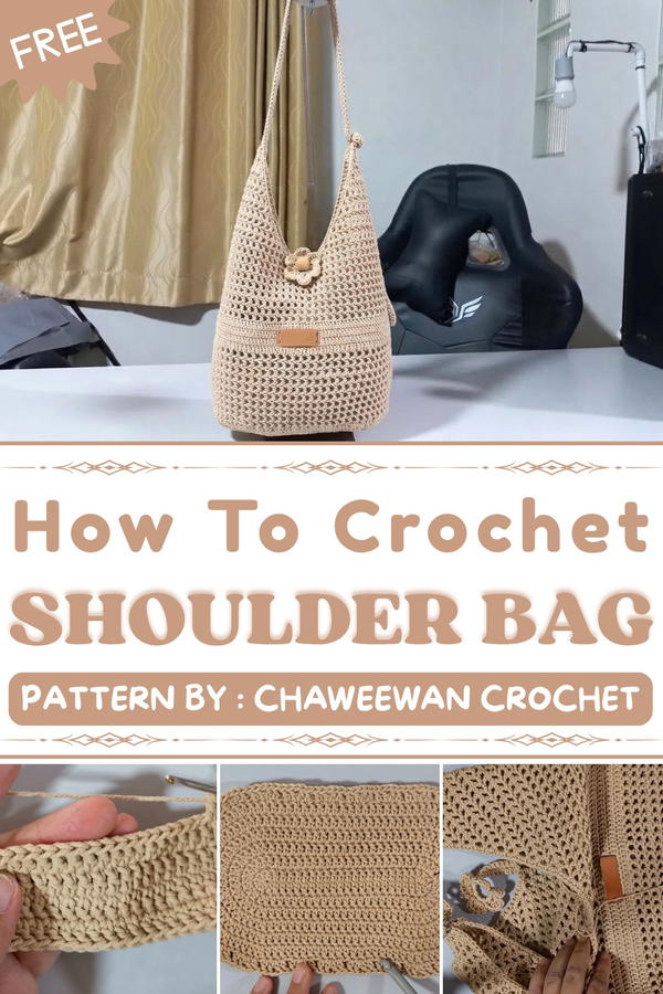 How To Crochet A Mesh Pattern Shoulder Bag 1