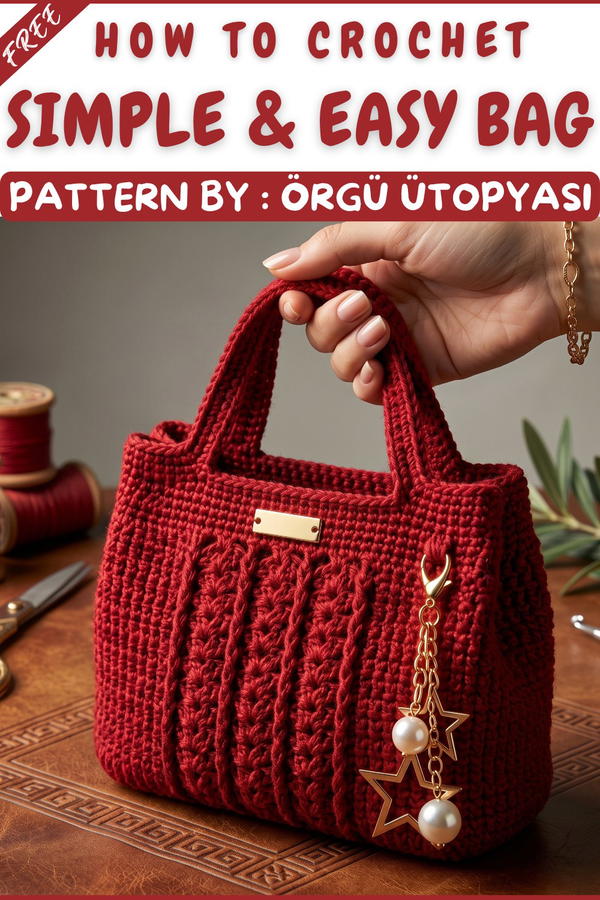 How To Crochet Easy Bag Tutorial Step by Step 8