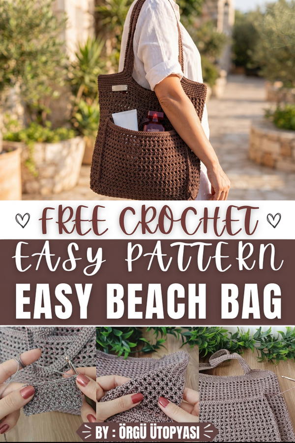 How To Crochet Easy Beach Bag (1)