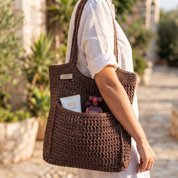How To Crochet Easy Beach Bag (9)