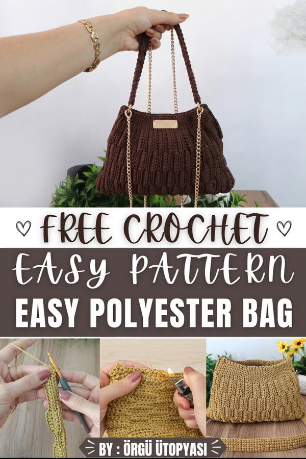 How To Crochet Easy Polyester Bag 1