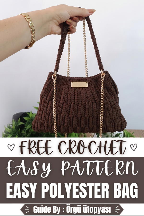How To Crochet Easy Polyester Bag 11