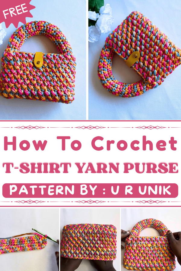 How To Crochet Stunning T-shirt Yarn Purse (1)