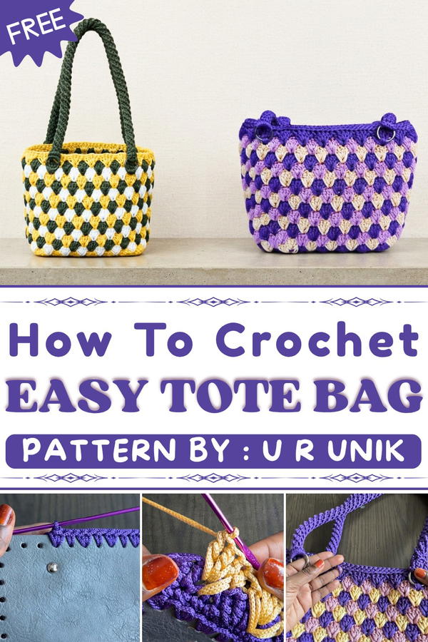 How To Crochet Super Easy Tote Bag 1