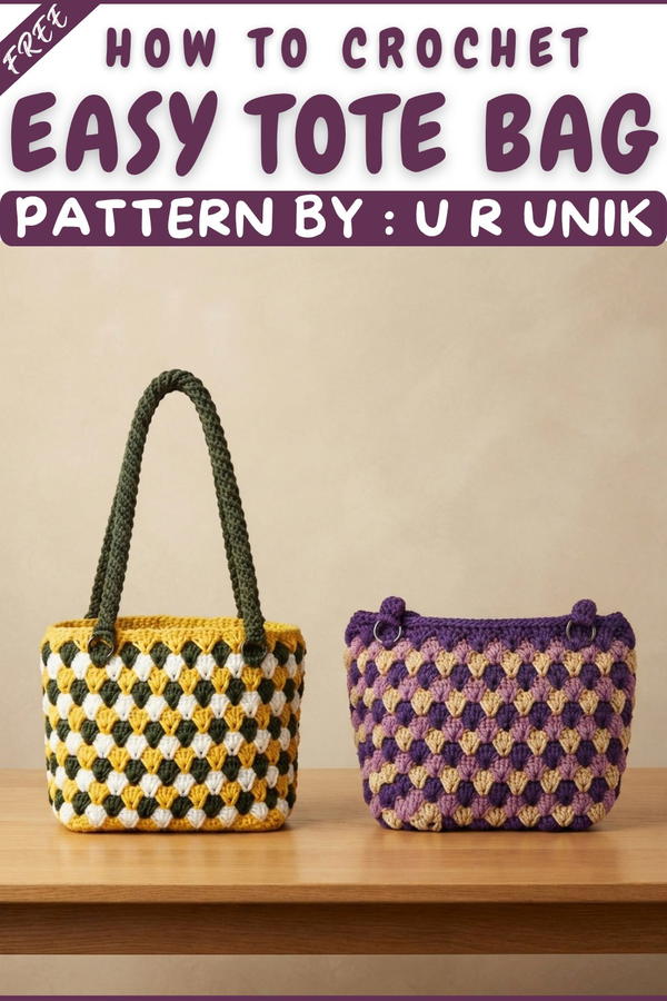 How To Crochet Super Easy Tote Bag 9