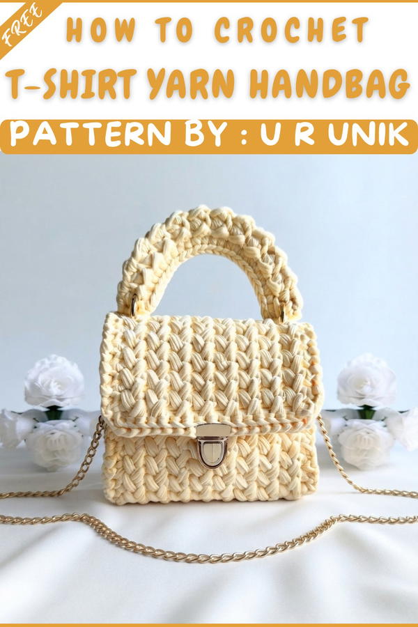 How To Crochet T-shirt Yarn Handbag (9)