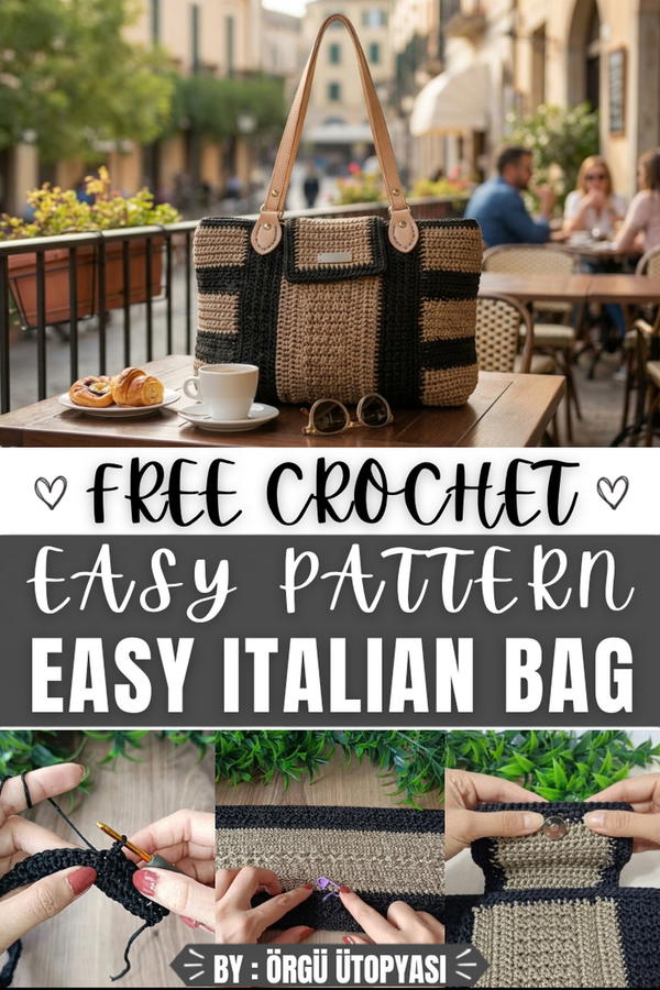 How To Crochet Very Easy Italian Bag 1