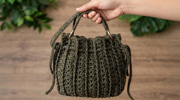 How To Crochet Very Easy Macrame Cord Bag 2