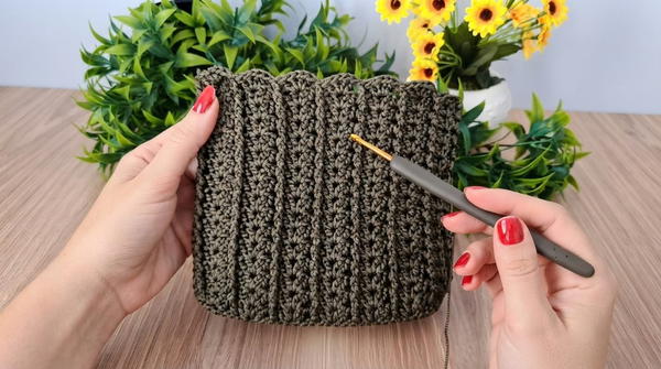 How To Crochet Very Easy Macrame Cord Bag 6