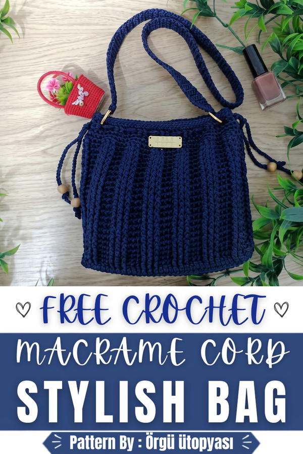 How To Crochet Very Easy Stylish Bag With Macrame Cord 11