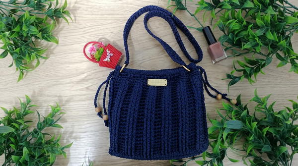 How To Crochet Very Easy Stylish Bag With Macrame Cord 2