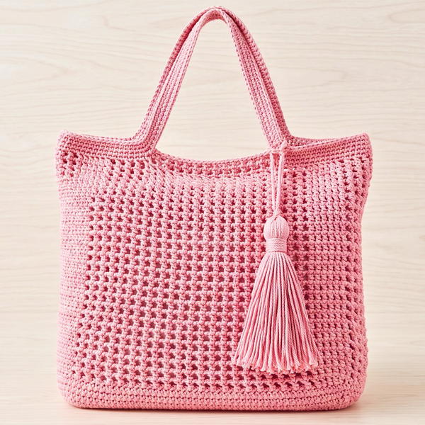 How To Crochet Very Easy Summer Mesh Bag 9