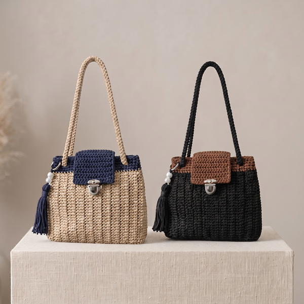 How To Crochet Very Easy Thessaloniki Stitch Looks On A Bag 11