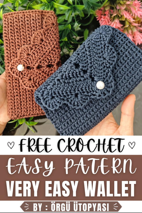How To Crochet Very Easy Wallet Tutorial for Beginners 11