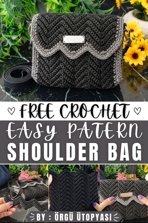 How To Crochet Very Easy Zigzag Pattern Shoulder Bag 1