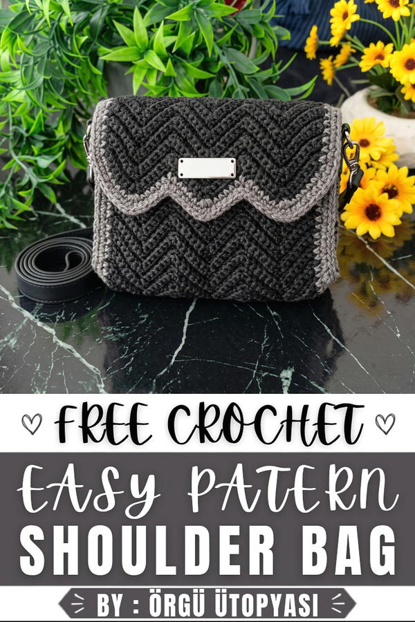 How To Crochet Very Easy Zigzag Pattern Shoulder Bag 8