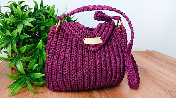 How To Crochet Very Easy Zigzag Texture Bag (2)