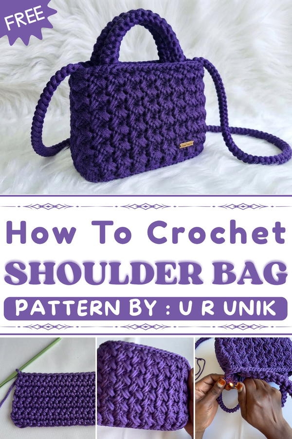How to Crochet A Simple Mini Shoulder Bag Tutorial (1)