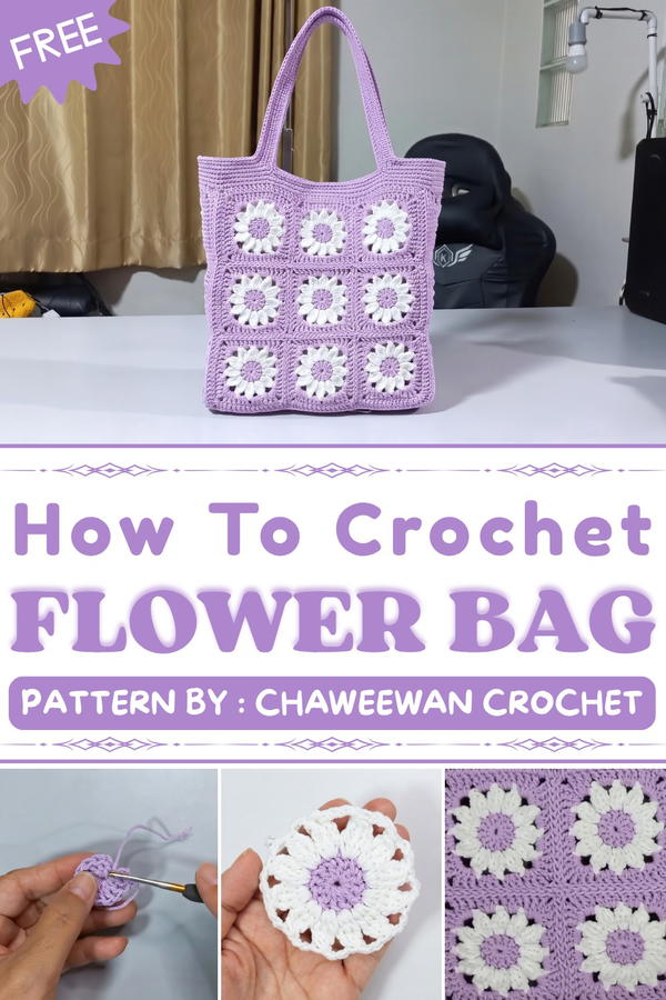 How to Crochet Flower Bag
