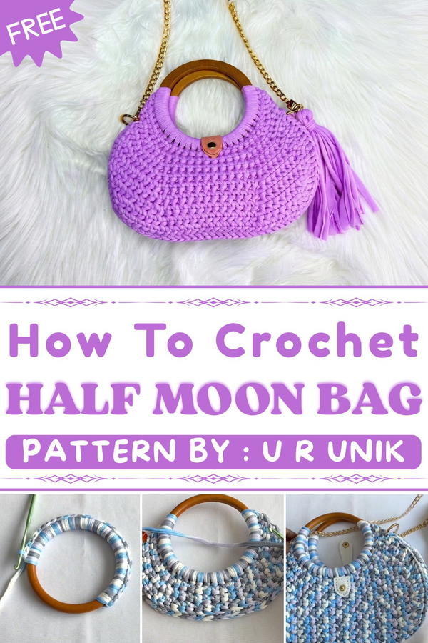 How to Crochet a Half Moon Bag (1)