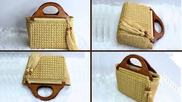 How to crochet a gorgeous bag with wooden handles (2)