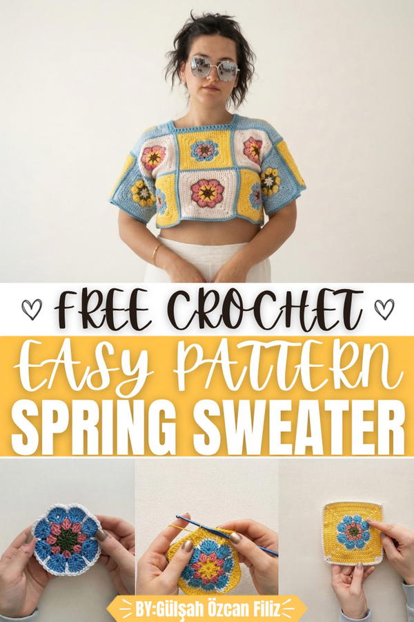VERY SIMPLE CROCHET SPRING SWEATER PATTERN