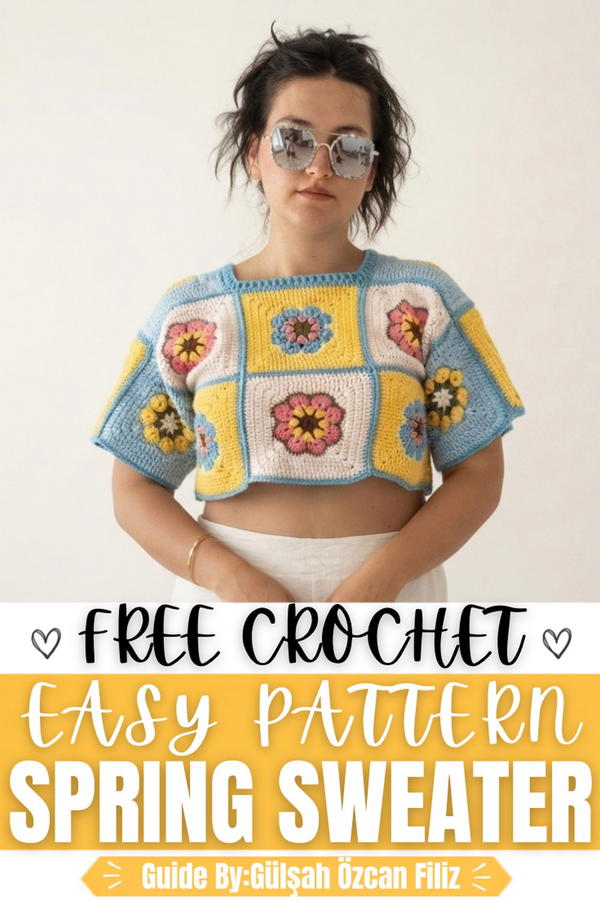 VERY SIMPLE CROCHET SPRING SWEATER PATTERN