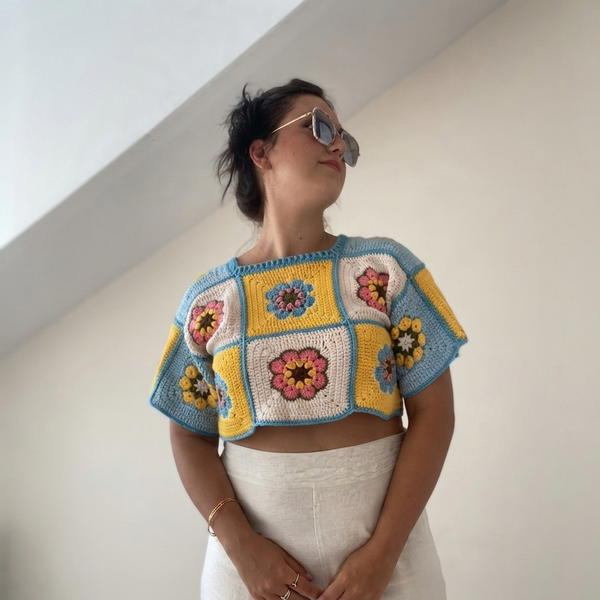 VERY SIMPLE CROCHET SPRING SWEATER PATTERN