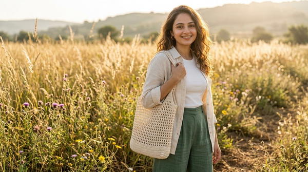 crochet mesh tote bag for beginners