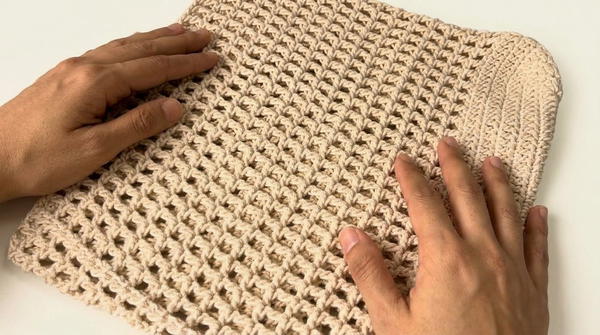 crochet mesh tote bag for beginners